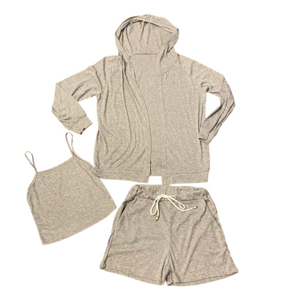 Cute Essential Ladies 3pc Matching Short Set - Picture 1 of 6